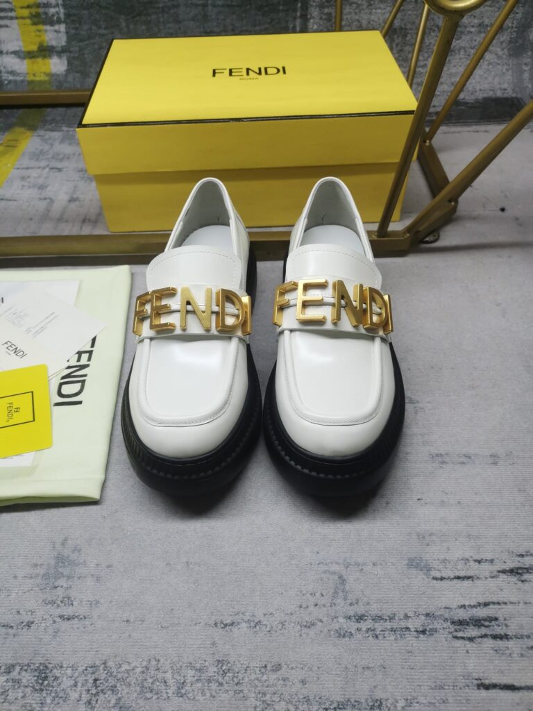 Fendigraphy Smooth Leather Loafers White 8D838369Ff1Iyw - Image 2
