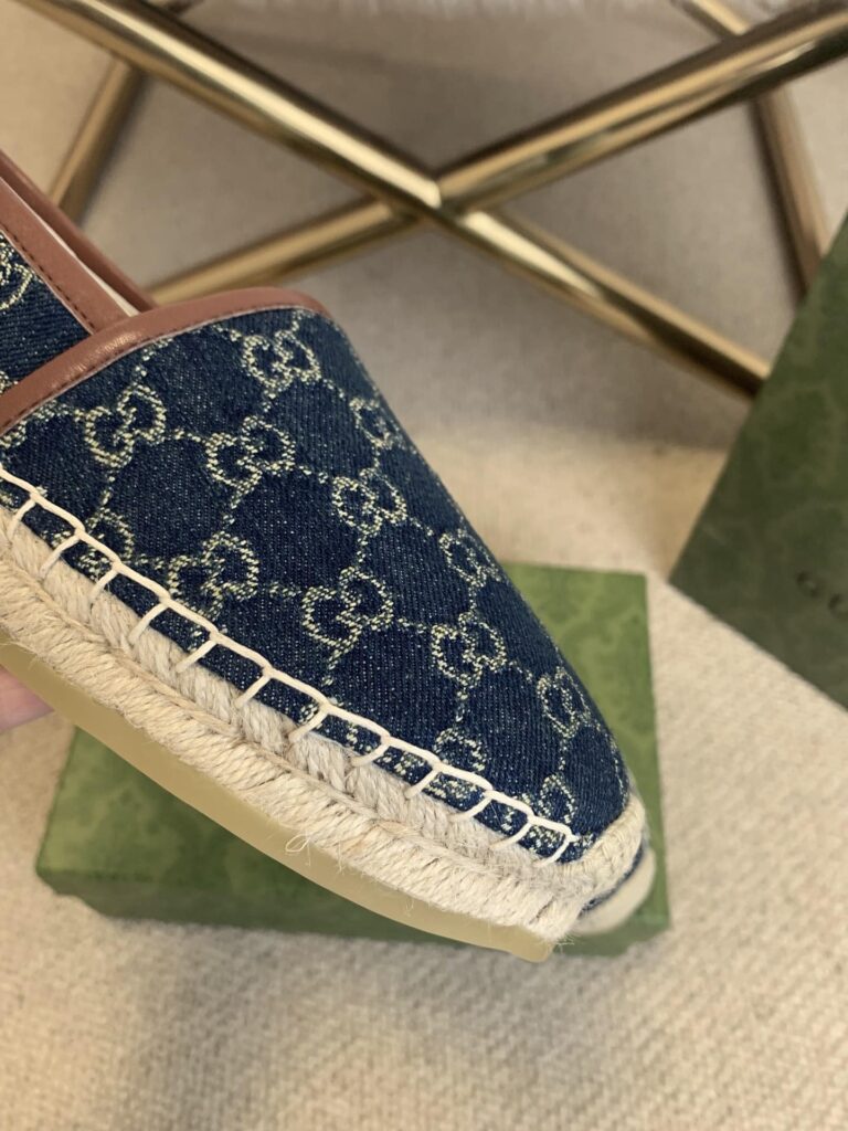 Gucci Women'S Jacquard Espadrille Dark Blue 580877 2Kq50 4462 - Image 9