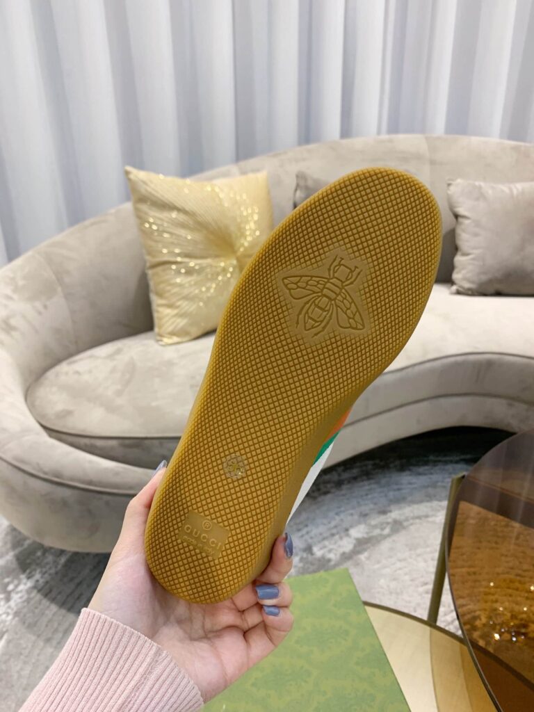 Gucci Women'S Leather Web Multicolor White - Image 3