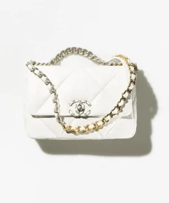 Chanel 19 Handbag White As1160