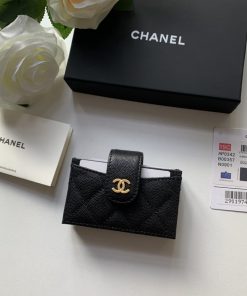 Chanel Card Holder Black 10.4Cm