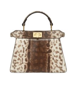 Fendi Peekaboo Iseeu Petite Natural Karung Leather Bag Beige 28Cm 8Bn335Arbof1Nxg