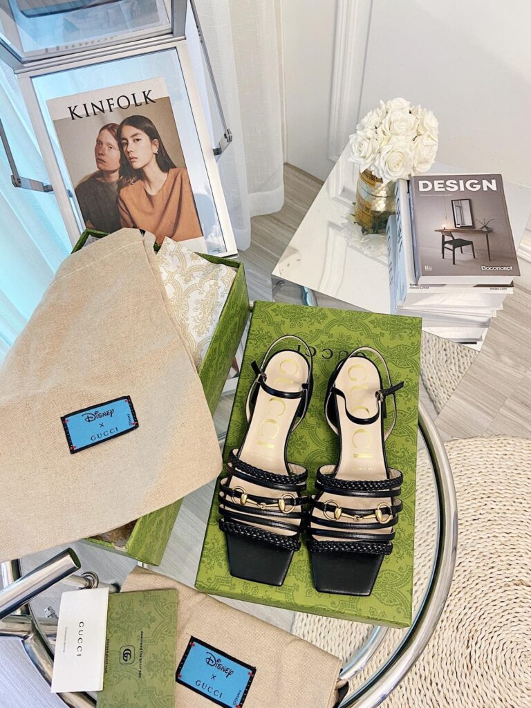 Gucci Women'S Mystic Horsebit Ketty Leather Sandal Black 645405 - Image 4