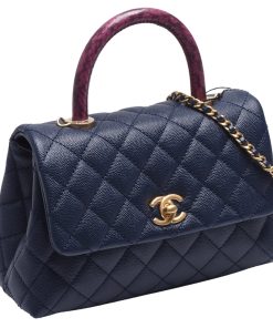 Chanel Medium Flap With Top Handle Bag 23Cm Black