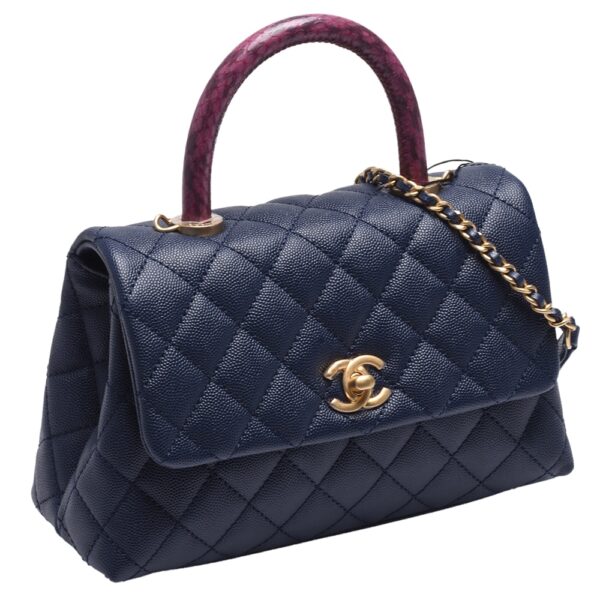 Chanel Medium Flap With Top Handle Bag 23Cm Black