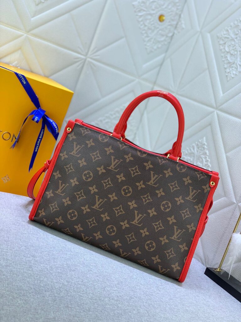 Louis Vuitton Popincourt Mm Tote Bag Monogram Canvas Red - Image 3