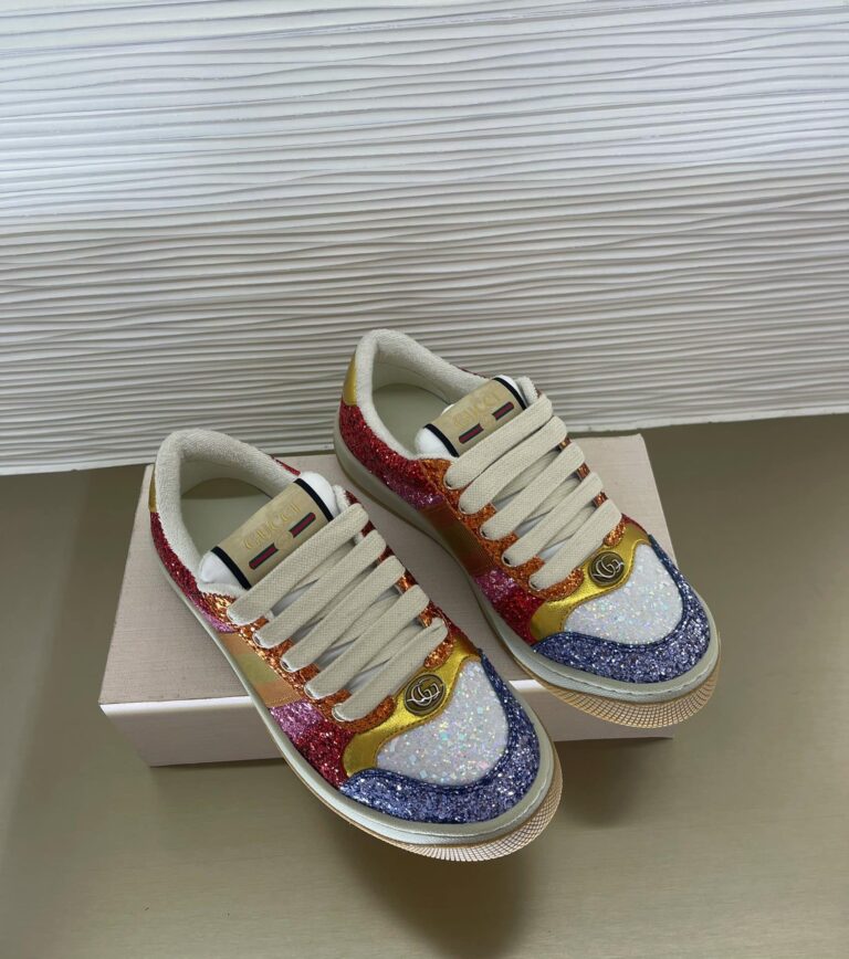 Gucci Lovelight Screener Sneaker With Glitter 710534 Faaku 4942 - Image 5