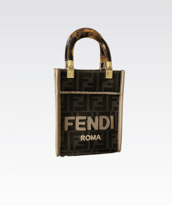 Fendi Mini Sunshine Shopper Brown