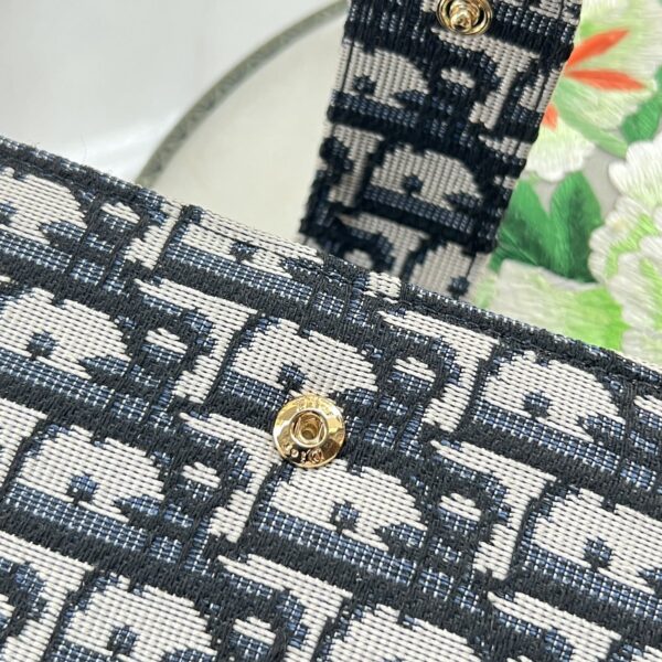 Dior Oblique Jacquard Wallet Black 19Cm - Image 9
