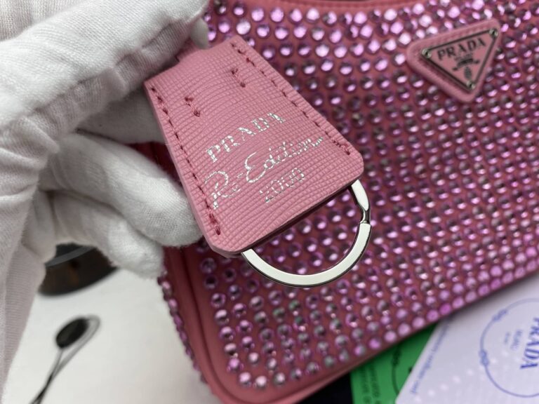 Prada Satin Crystal Mini Re-Edition 2000 Pink 1Bc5152Awlf0E18Vooo - Image 3