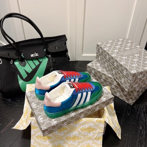 Gucci X Adidas Gazelle Sneaker In Light Blue 707867 U7R10 3660 - Image 9