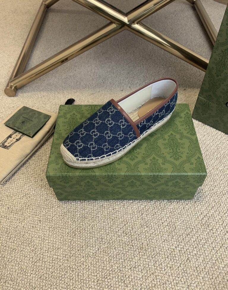 Gucci Women'S Jacquard Espadrille Dark Blue 580877 2Kq50 4462 - Image 3