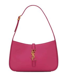 Saint Laurent Le 5 À 7 Hobo Bag In Smooth Leather Pink 25Cm