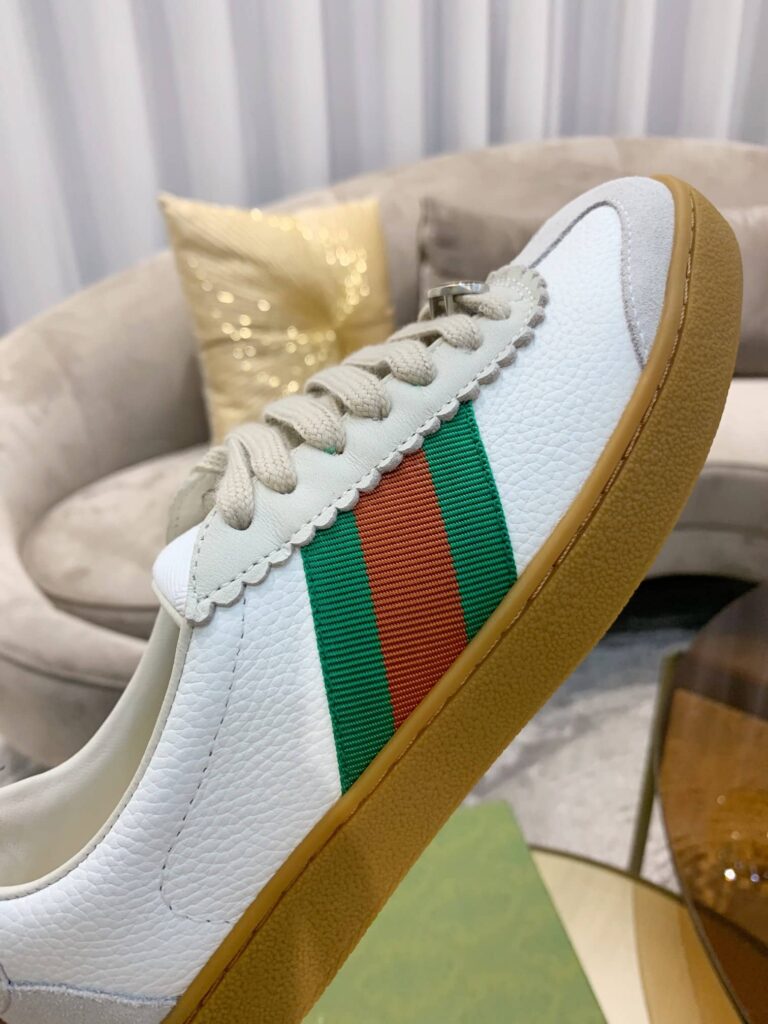 Gucci Women'S Leather Web Multicolor White - Image 5