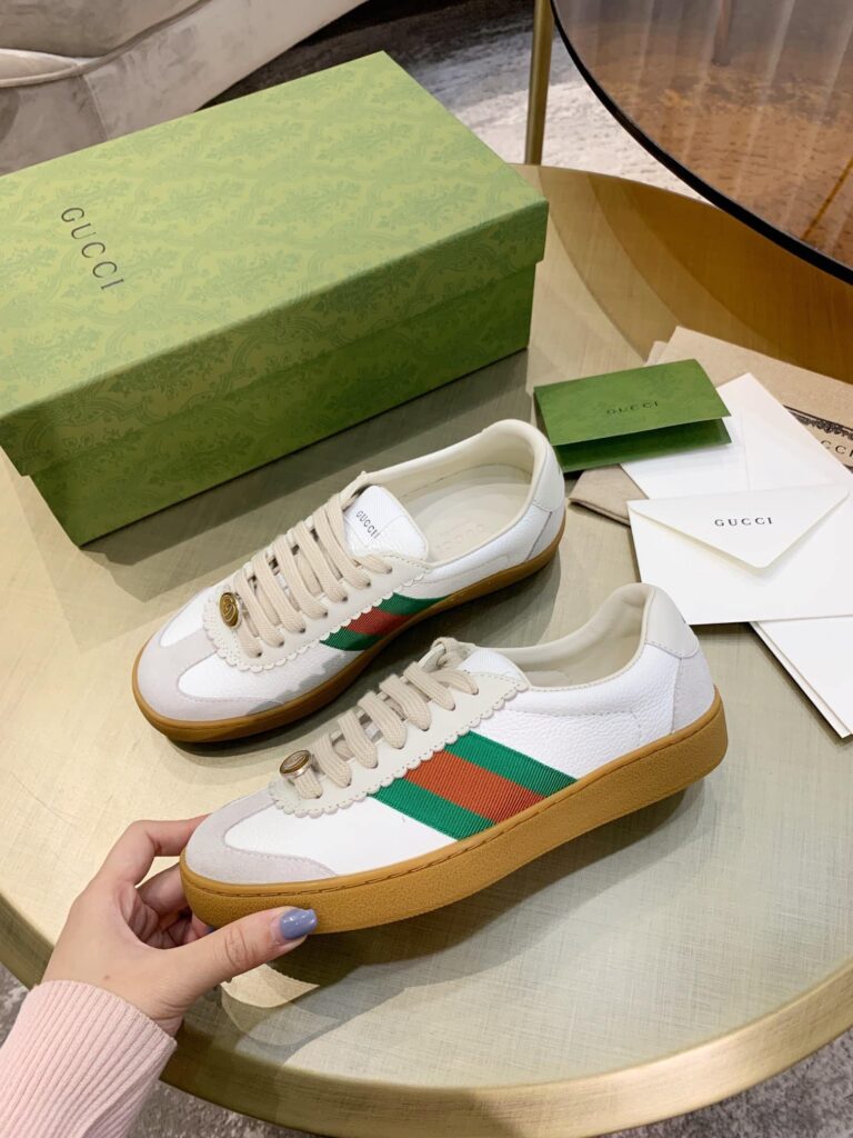 Gucci Women'S Leather Web Multicolor White - Image 6