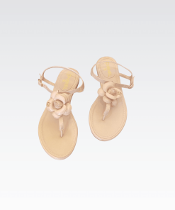 Chanel Jelly Rubber Camellia Sandals Pink