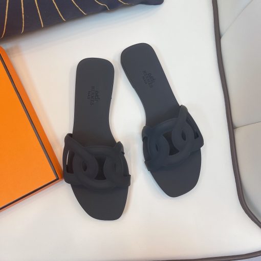 Hermes Aloha Sandal Black H201157Z 02350 - Image 7