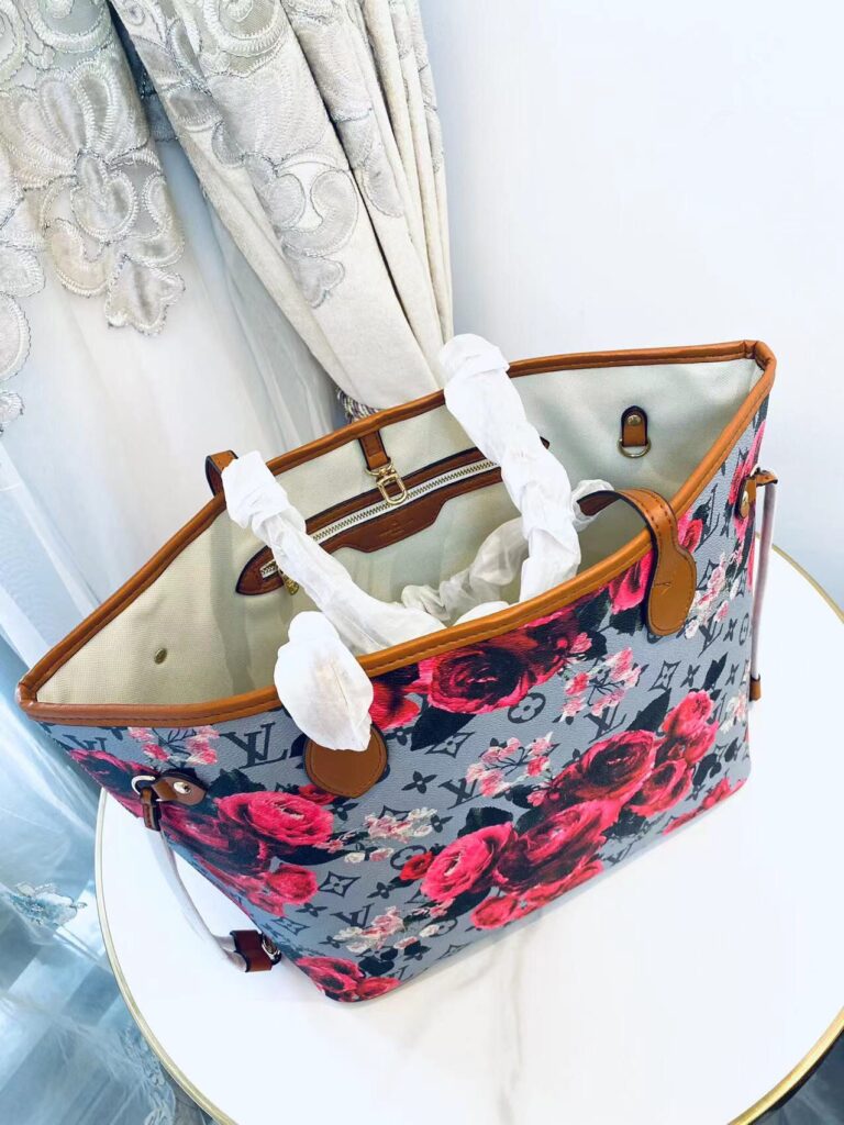 Louis Vuitton Lv Garden Metallic Monogram Neverfull Mm Blue M40995 - Image 4