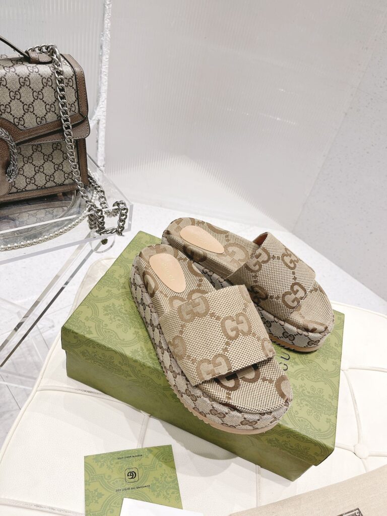 Gucci Women's Platform Slide Sandal Camel 623212 Uko00 2580 - Image 5