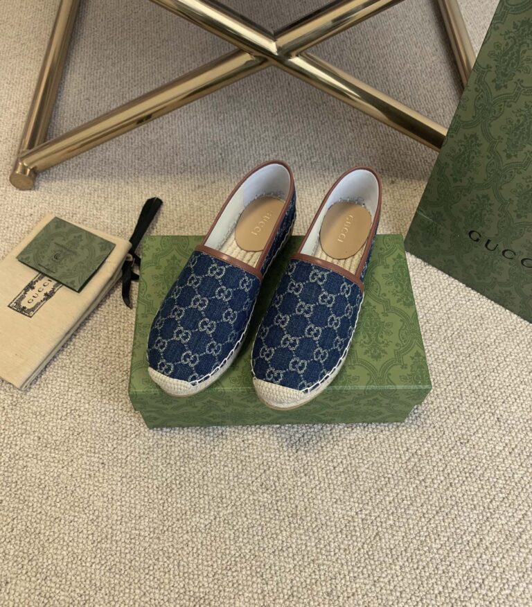 Gucci Women'S Jacquard Espadrille Dark Blue 580877 2Kq50 4462 - Image 4