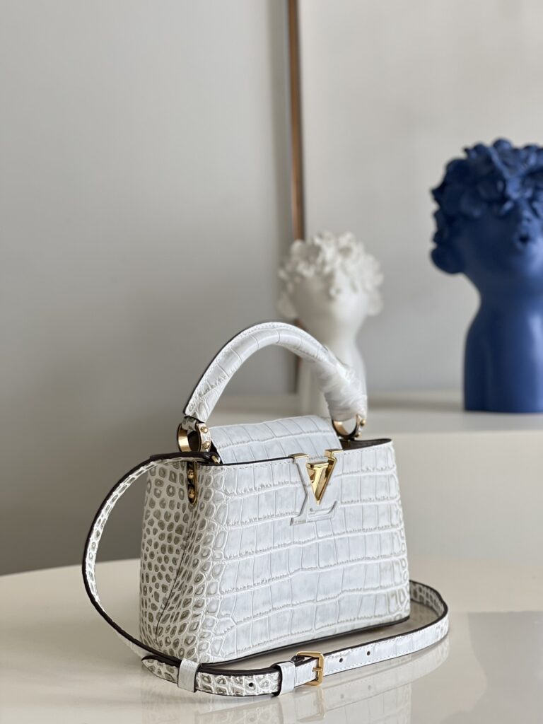 Louis Vuitton Borsa Capucines White N80127 - Image 7