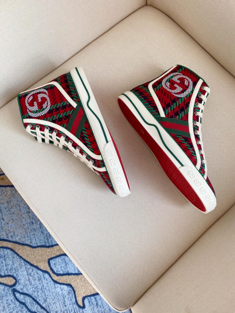 Gucci Tennis 1977 High Top Sneaker Red 644737 2Kt30 8262 - Image 4