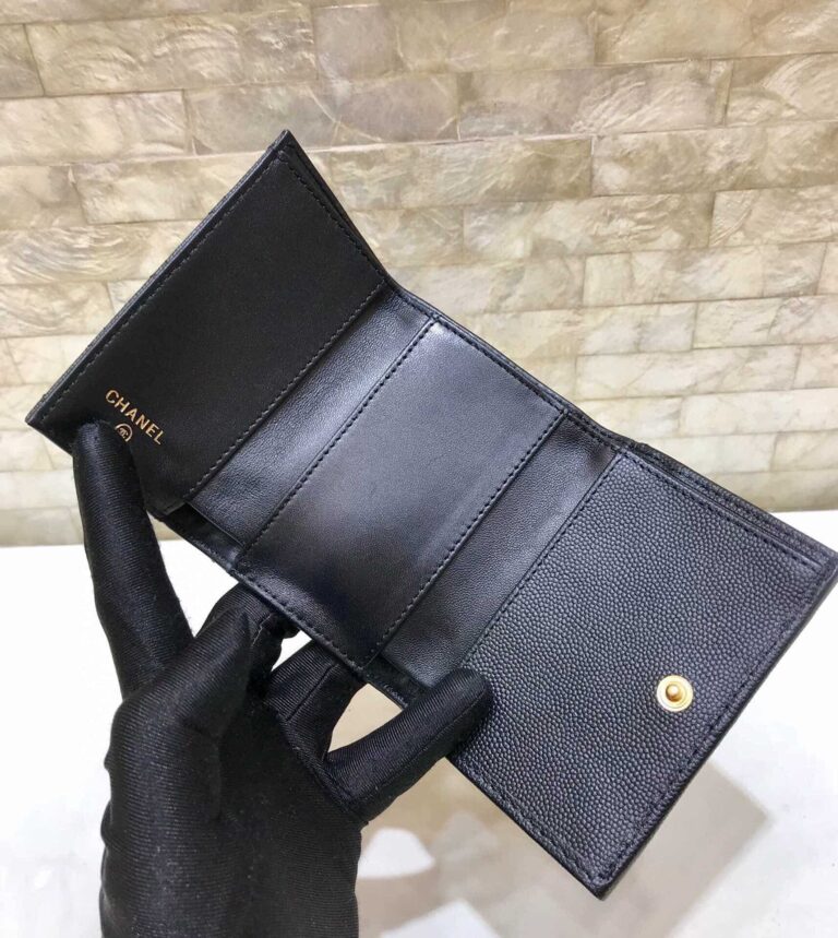 Chanel Boy Classic Wallet Black Gold 84432 - Image 2