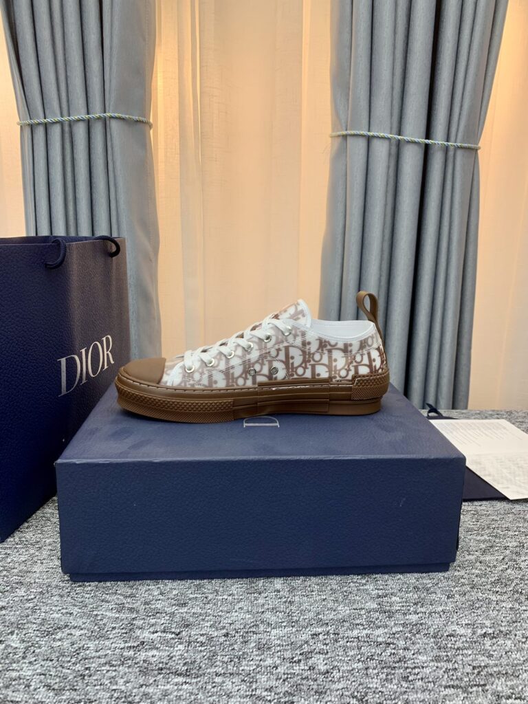 Dior B32 Low Top Coffee Oblique Canvas 3Sn249Zmk H761 - Image 7