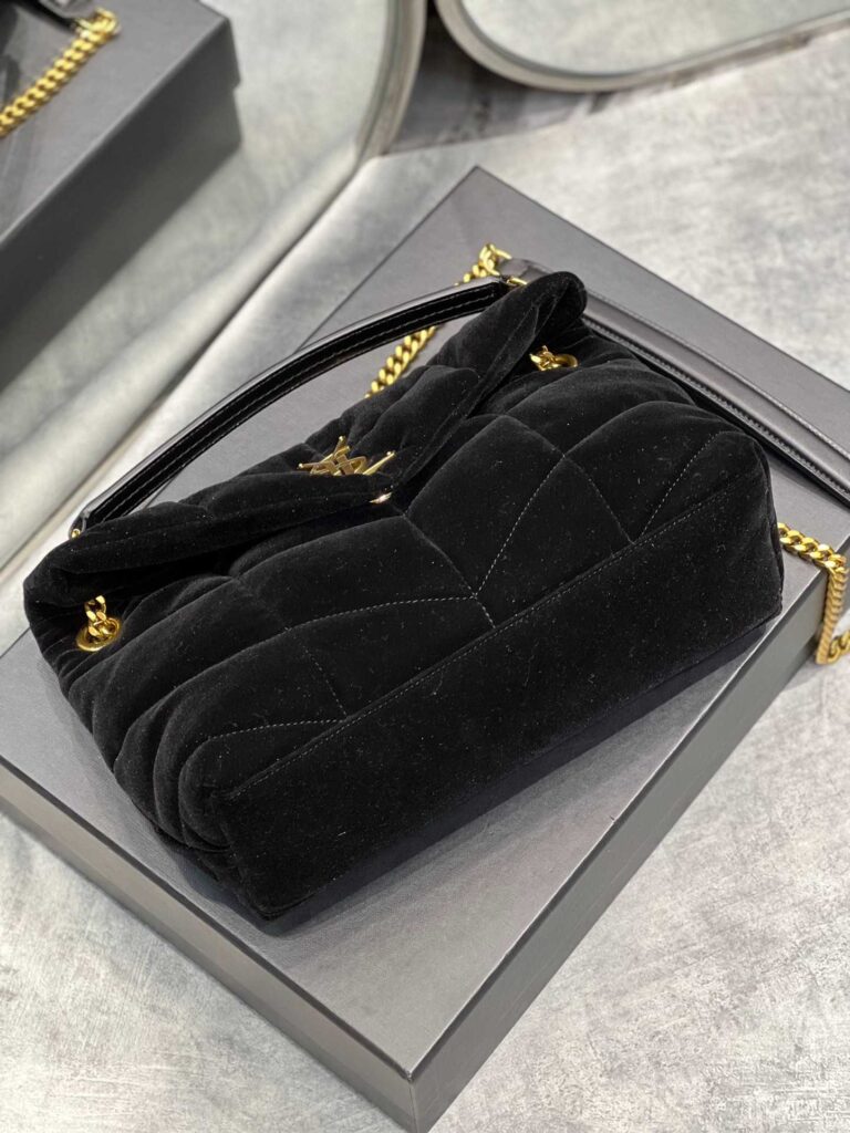 Saint Laurent Lou Puffer Toy Bag In Quilted Lambskin Black - Image 2