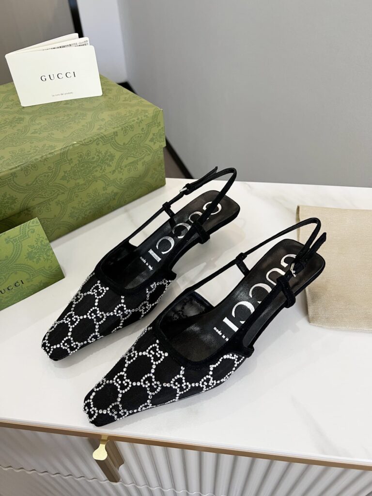 Gucci Women's Slingback Pump Black 675829 F13A0 1000 - Image 9