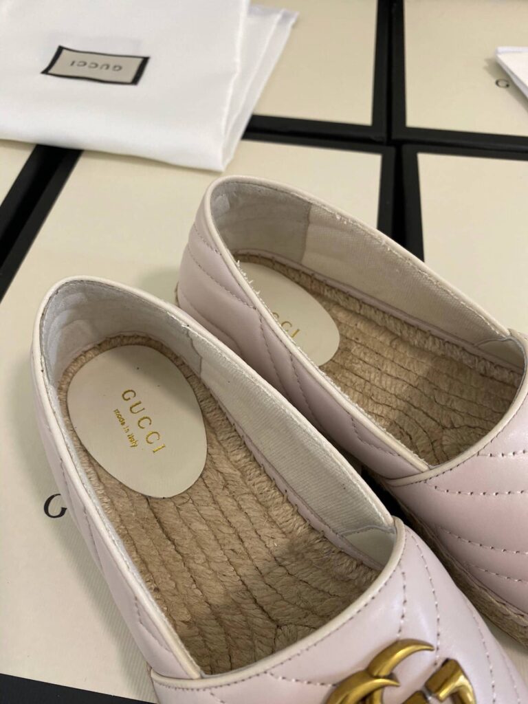 Gucci Leather Espadrille With Double G White 551890 Bko00 1000 - Image 2