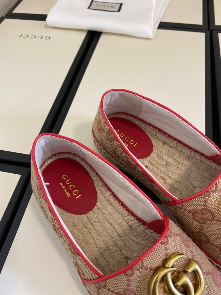 Gucci Women's Matelassé Canvas Espadrille 621239 Kqwm0 9765 - Image 8