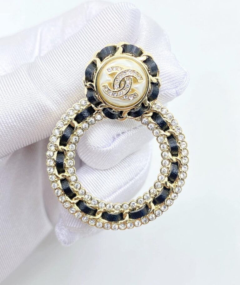 Chanel Hoop Earrings - Image 3