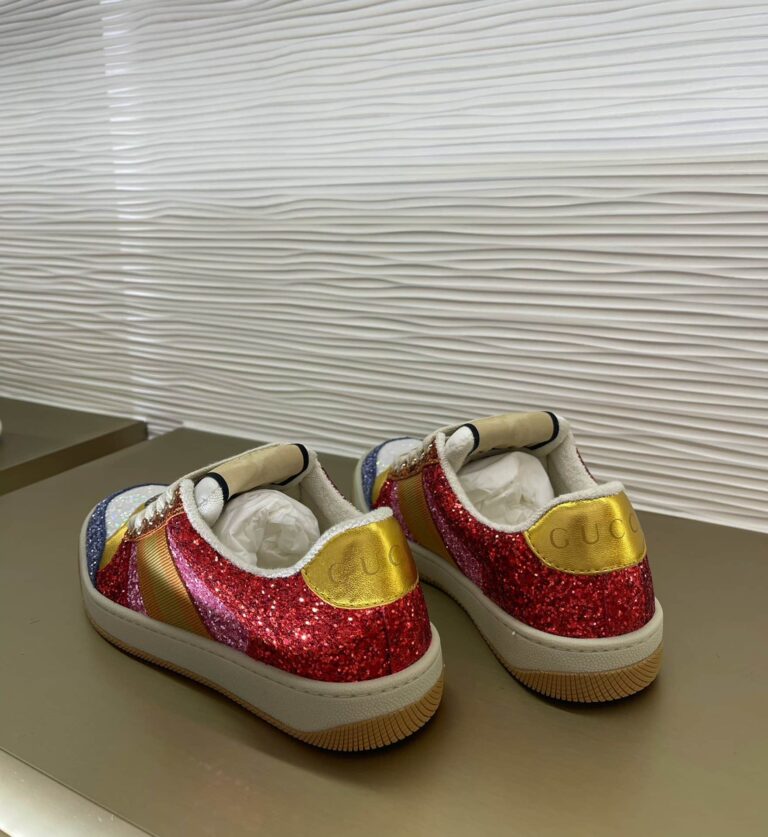 Gucci Lovelight Screener Sneaker With Glitter 710534 Faaku 4942 - Image 7