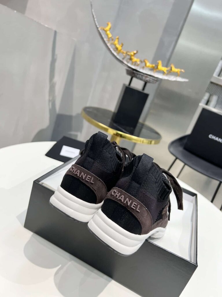 Chanel Low Top Trainer Sneakers Brown G38750 - Image 5