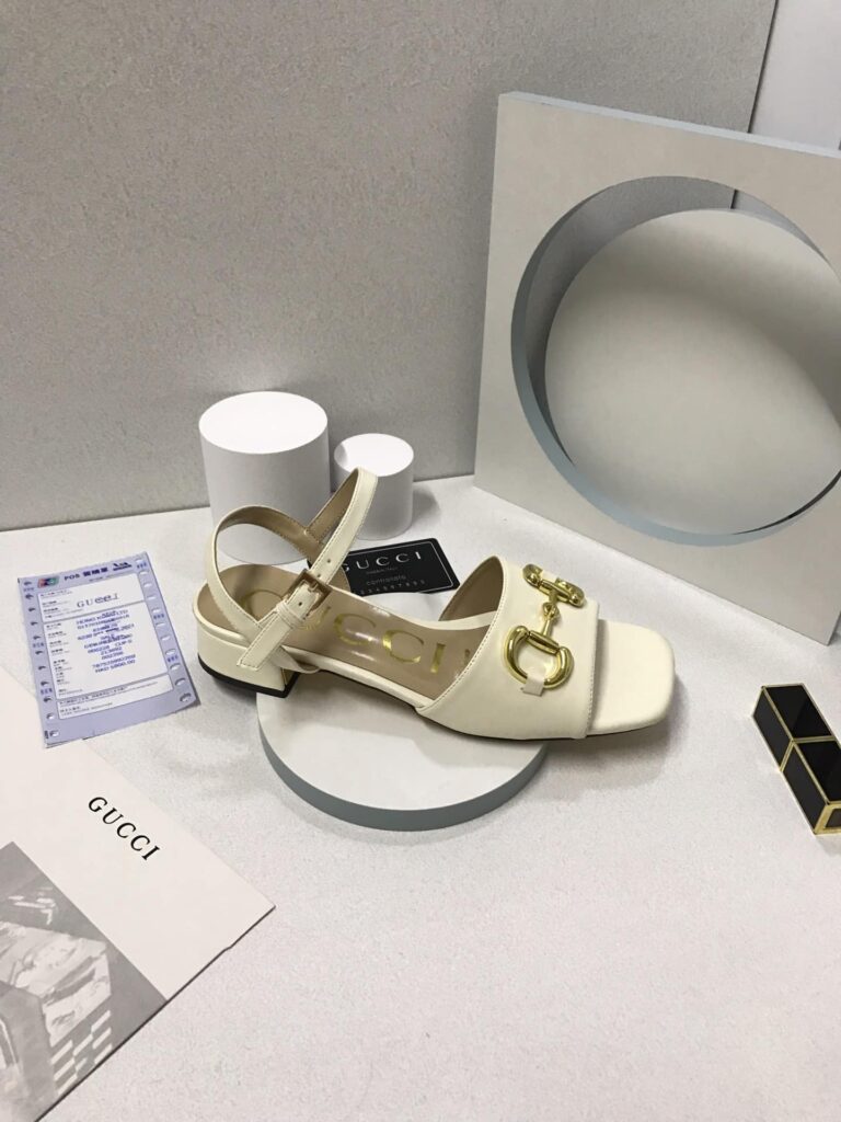 Gucci Women'S Sandal With Horsebit White 655413 Bko00 9022 - Image 3