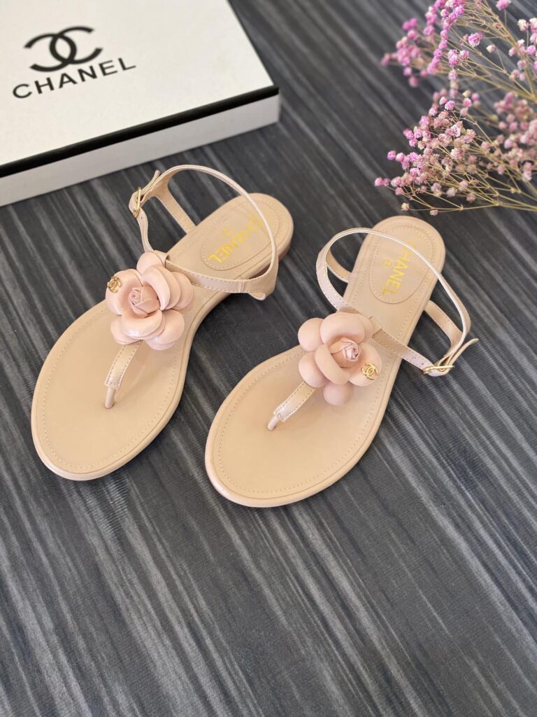 Chanel Jelly Rubber Camellia Sandals Pink - Image 5