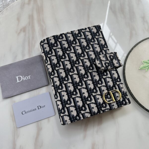 Dior Oblique Jacquard Wallet Black 19Cm - Image 2