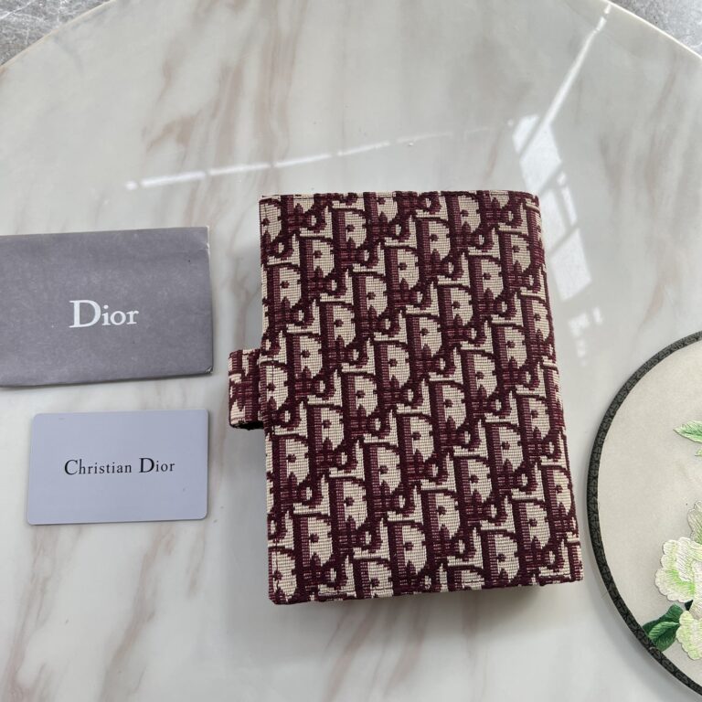 Dior Oblique Jacquard Wallet Red 19Cm - Image 3