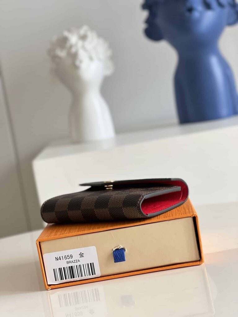 Louis Vuitton Victorine Wallet Damier Canvas 12Cm Red N41659 - Image 3