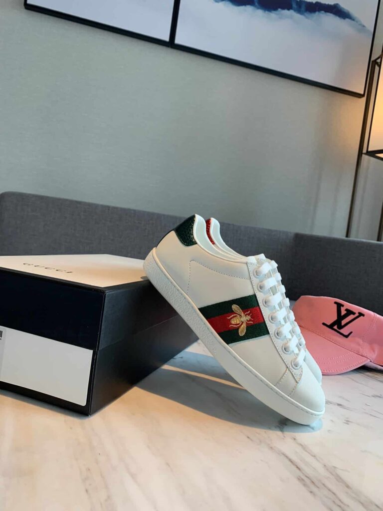 Gucci Ace Embroidered Sneaker Bee White - Image 5