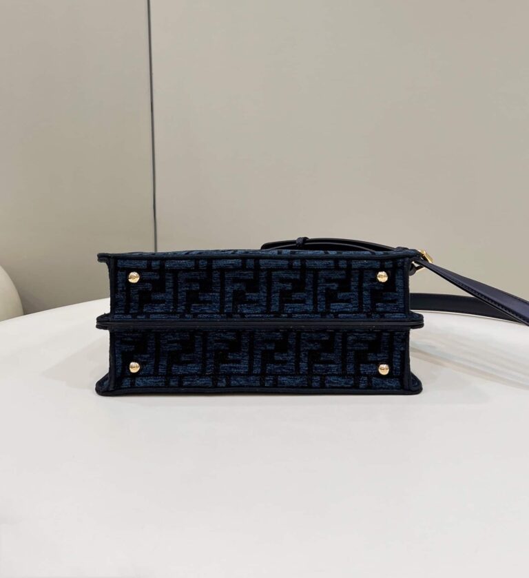 Fendi Peekaboo Iseeu Small Ff Tapestry Blue - Image 4