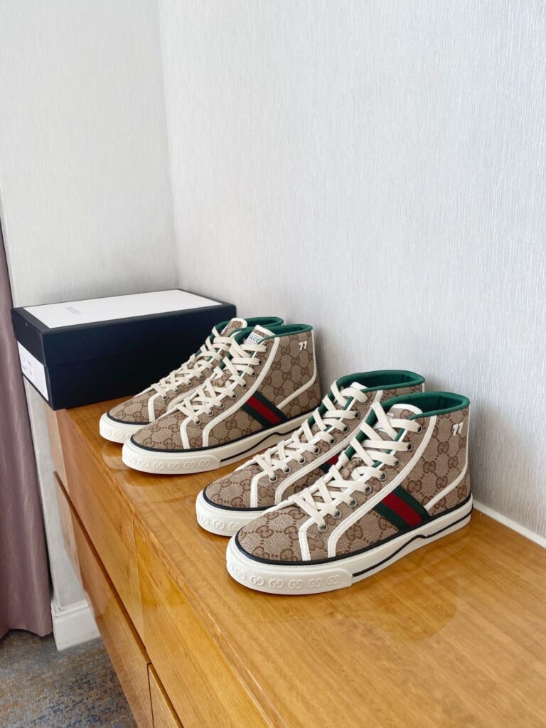 Gucci Tennis 1977 High Top Sneaker Beige 625807 Hvk70 9765 - Image 8