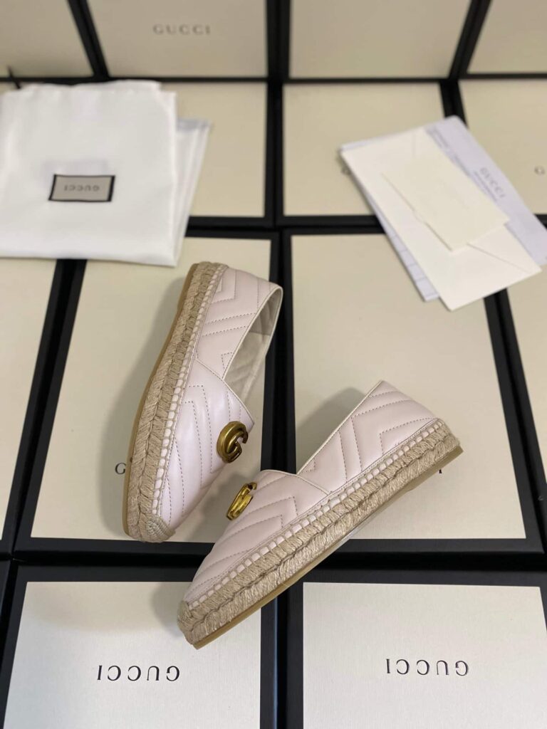 Gucci Leather Espadrille With Double G White 551890 Bko00 1000 - Image 7