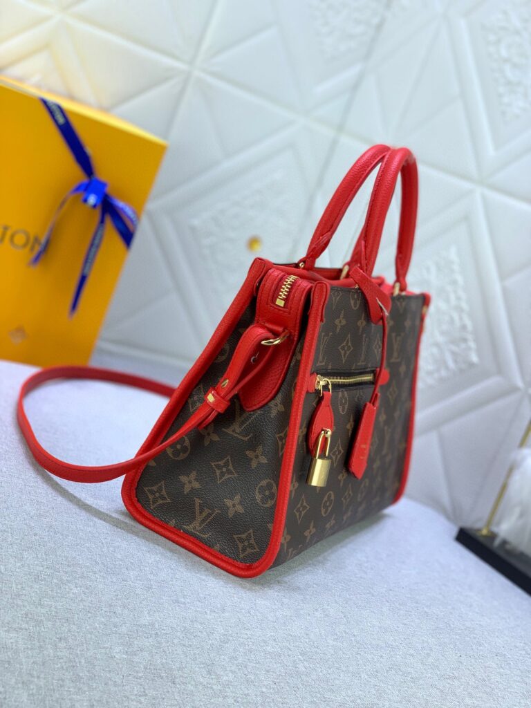 Louis Vuitton Popincourt Mm Tote Bag Monogram Canvas Red - Image 7