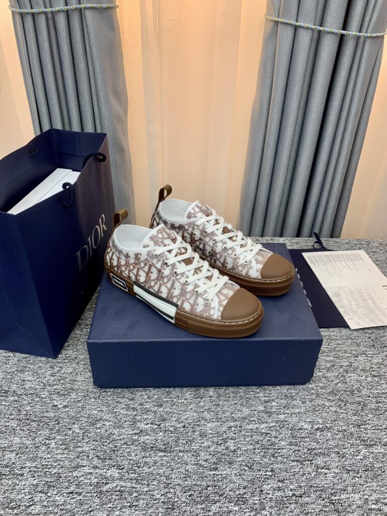Dior B32 Low Top Coffee Oblique Canvas 3Sn249Zmk H761 - Image 6