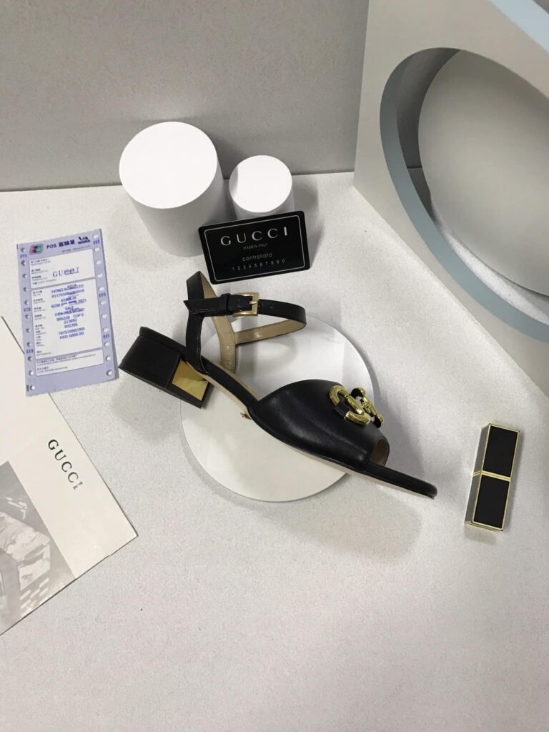 Gucci Women's Sandal With Horsebit Black 655413 Bko00 1000 - Image 9