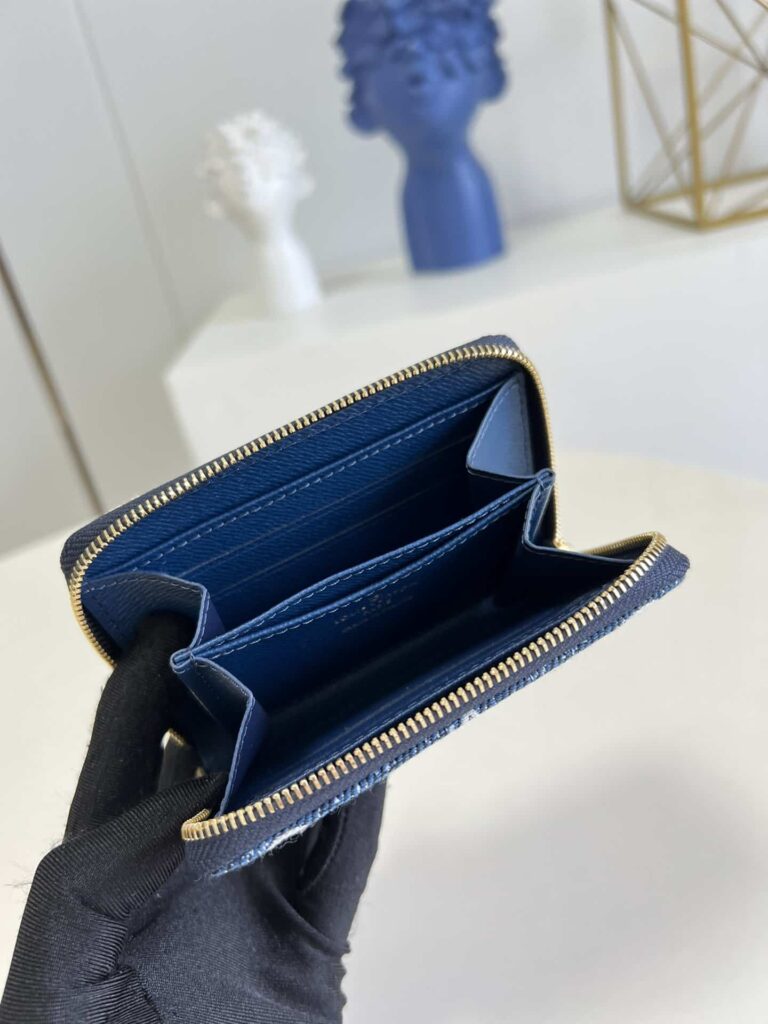 Louis Vuitton Zippy Coin Purse Navy Blue M81185 - Image 5
