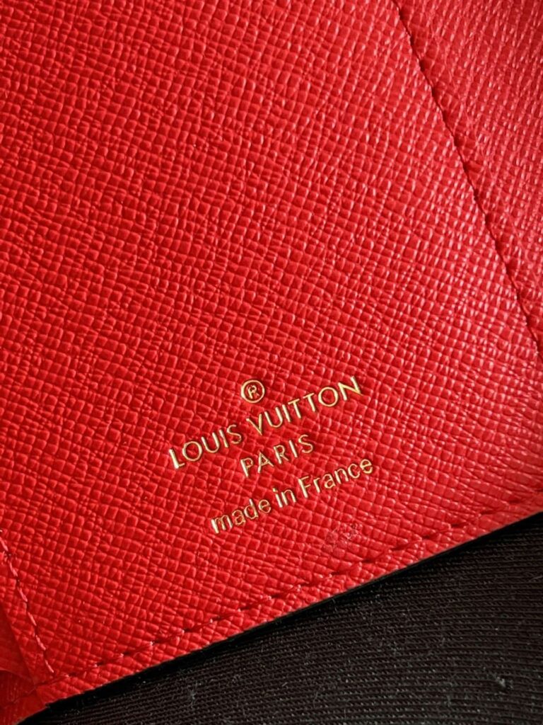 Louis Vuitton Victorine Wallet Damier Canvas 12Cm Red N41659 - Image 8
