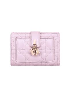 Dior My Dior Dittany Cannage Lambskin Wallet Light Purple 13.5Cm